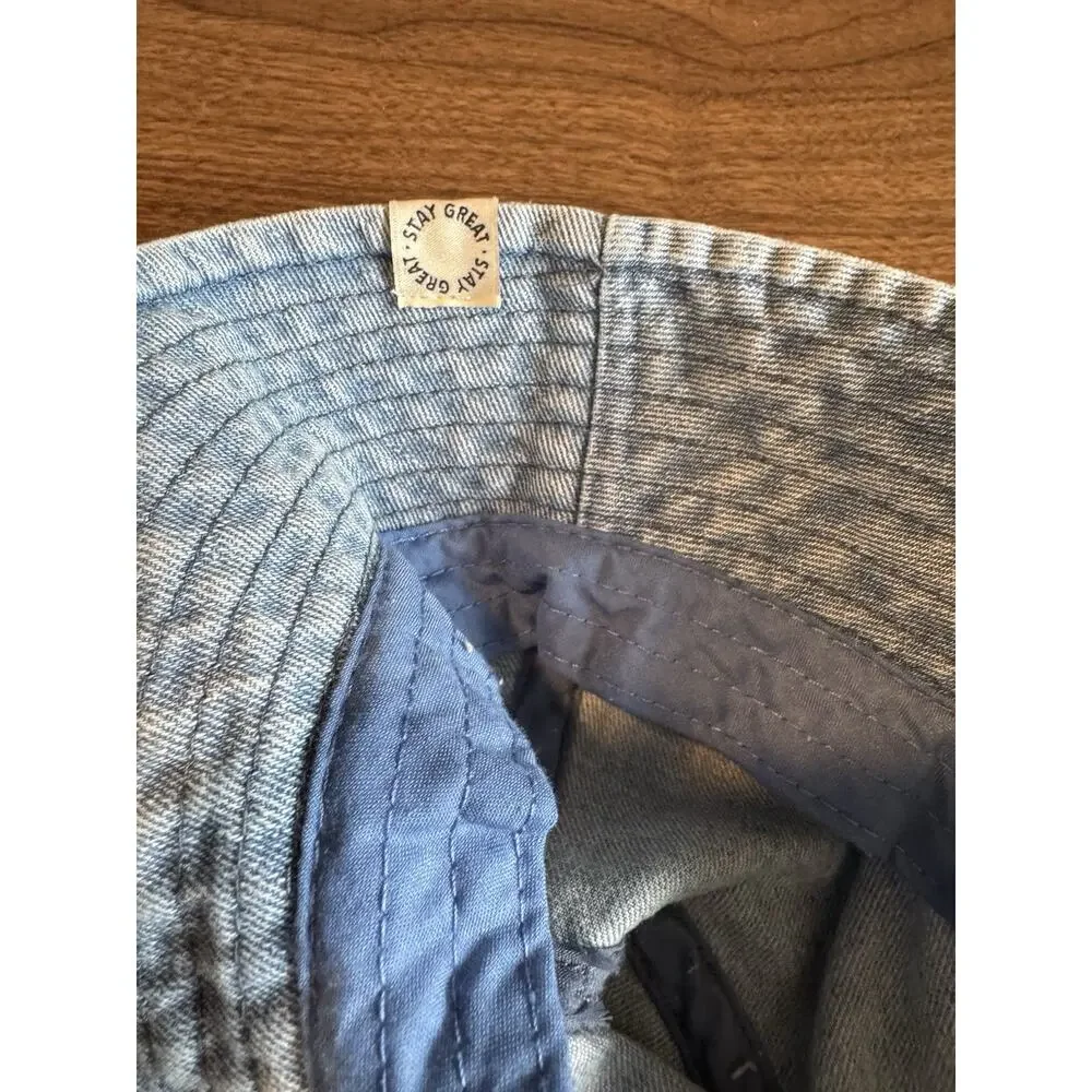 Zara Kids Unisex Washed Denim Cotton Lightweight Summer Bucket Hat Blue